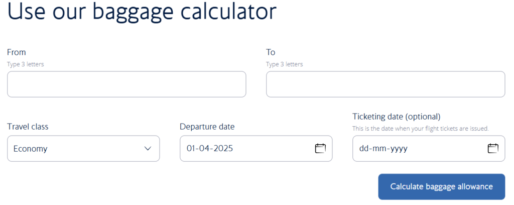 British Airways Baggage Allowance, British Airways International Baggage Allowance, British Airways Extra Baggage Allowance Charges