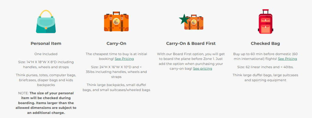 Frontier Airlines baggage allowance​, Frontier Airlines international baggage allowance​, Frontier Airline carry on baggage allowance​, Frontier Airlines baggage allowance business class, baggage allowance Frontier Airlines economy class​