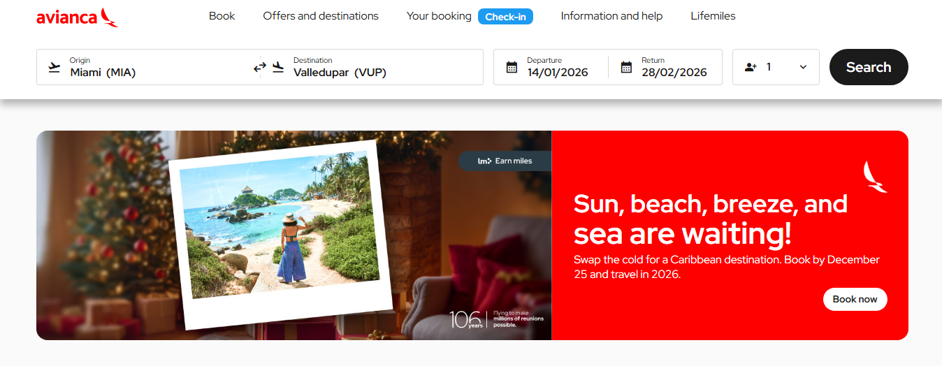 Business Class Avianca Airlines