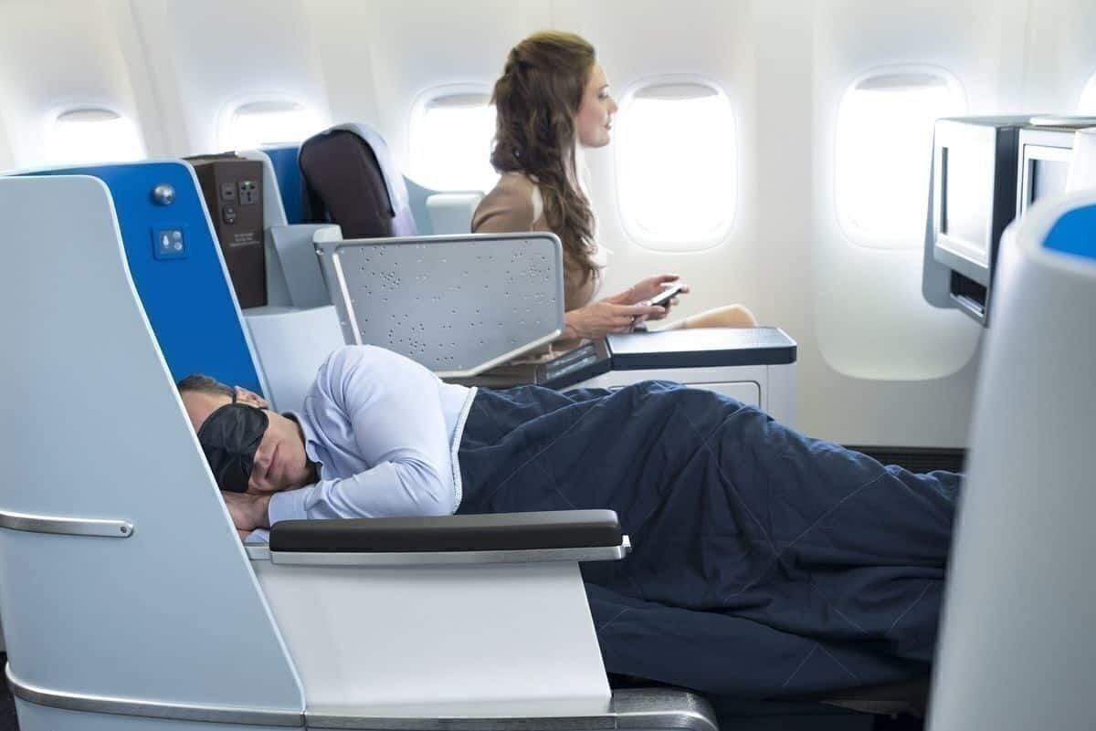 Business Class seats on KLM Airlines