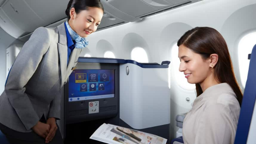 Business Class seats on All Nippon Airways